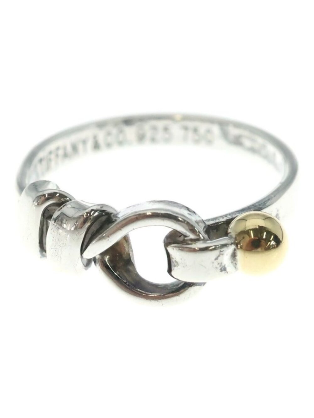 Tiffany & Co Hook & Eye Ring White Gold Yellow